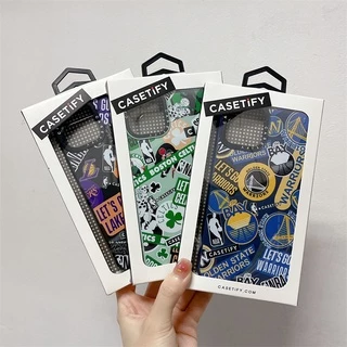 CaseTifg NBA Sports Label Casing Capa De Silicone Líquido Com Caixa Para iPhone 15 14 11 13 12 Pro Max 7 8 Plus XR X XS Protetora De Lente TPU À Prova De Choque