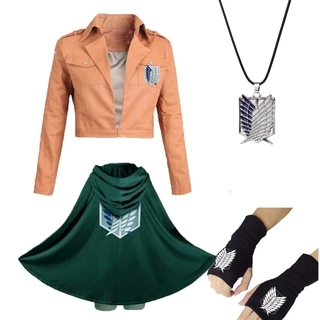 Moda Anime Não Kyojin Manto Cabo Roupas Cosplay Ataque Em Titã Fantasia Plus Size Frete Grátis