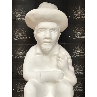 Imagem Preto Velho 35cm Gesso Cru / Umbanda