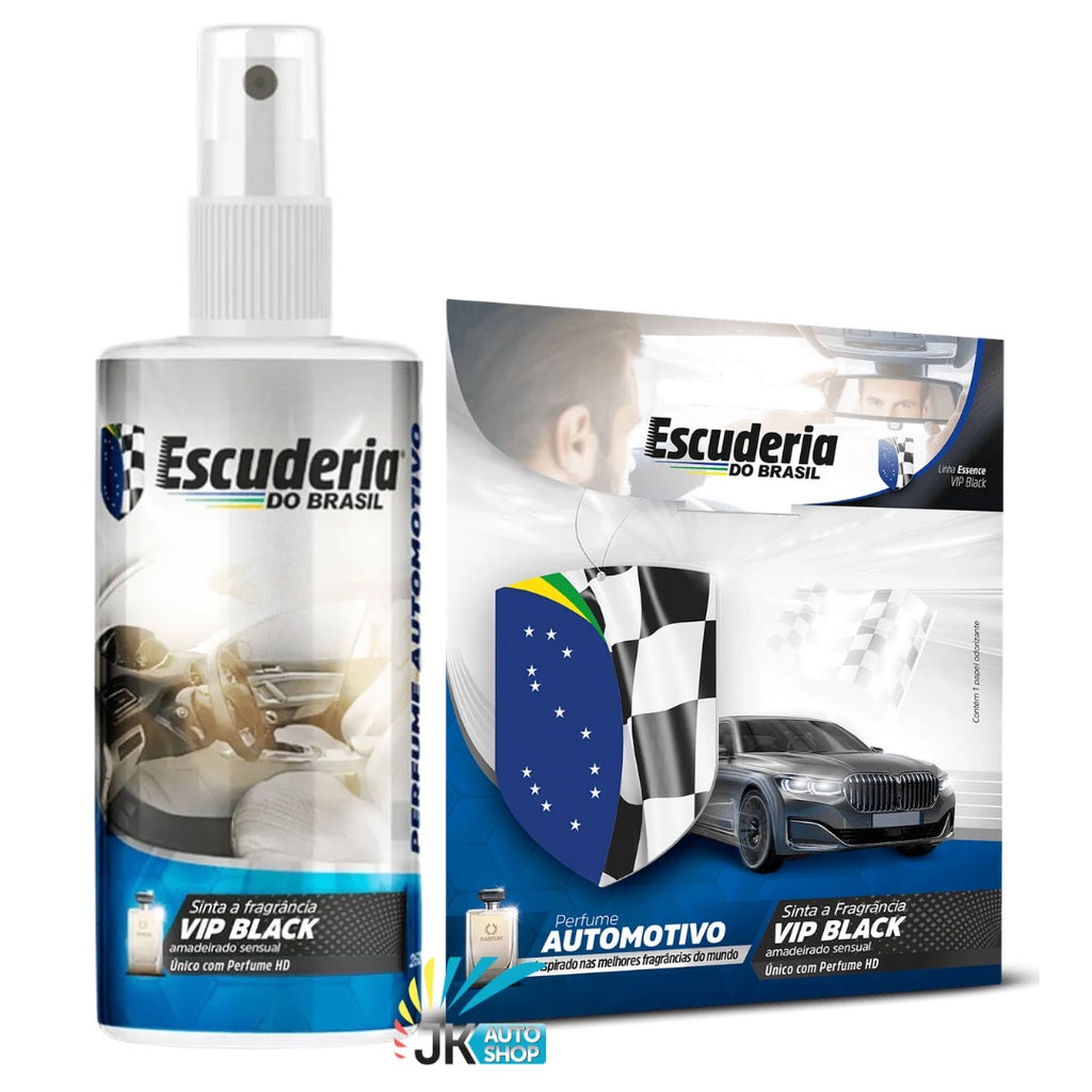 Kit Aromatizante Automotivo Ess ncia Vip Black Escuderia Do Brasil 