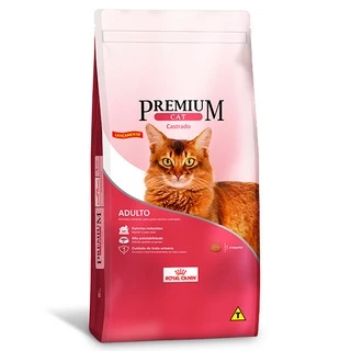 Ração Royal Canin Premium Cat para Gatos Adultos Castrados - 10,1Kg