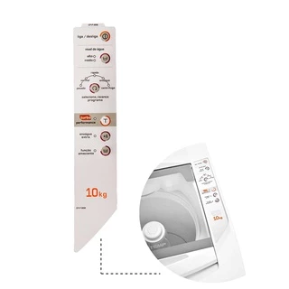 Adesivo Do Painel Máquina Lavar Brastemp Bwc10a Clean 10 Kg