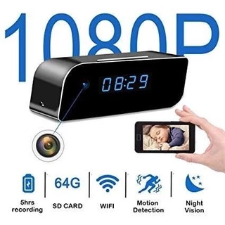 Câmera Espiã Relogio Wifi Ip 1080p Com Visao Noturna Ir 24h