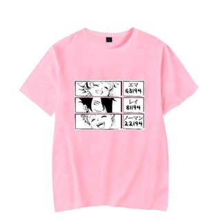 A Terra do Nunca Prometida masculina imprime camiseta, camiseta unissex,  anime japonês fofo, Emma, Norman, Ray