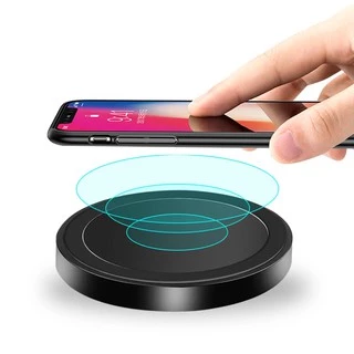 Carregador Adaptador Sem Fio Qi 5W Redondo de Carga Rápida para Celular