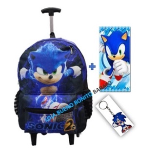 Mochila Infantil Escolar Com Rodinha Sonic Unstoppable - Bebe