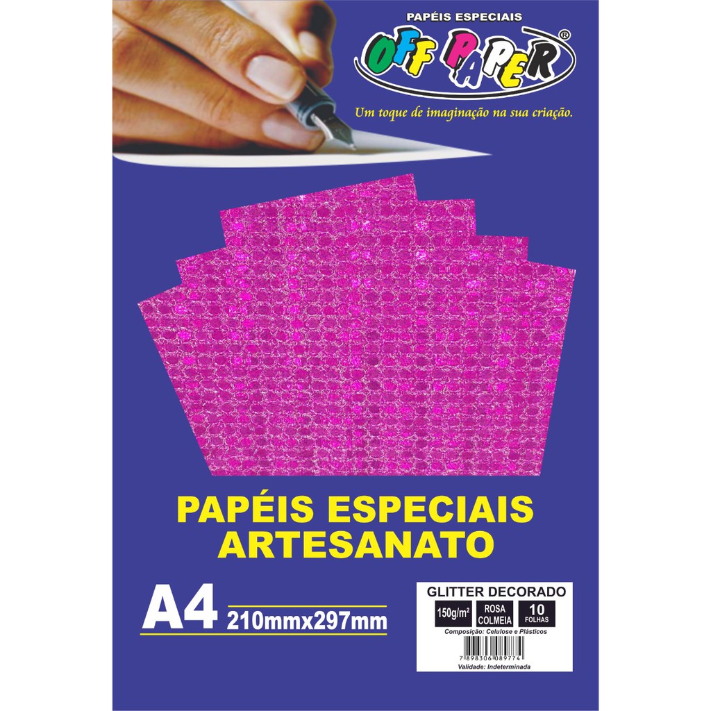 Papel A4 Con Purpurina Que No Se Desprende | 10 Hojas De 150 G/m², Ideal Para Manualidades, Tarjetas Y Troquelado