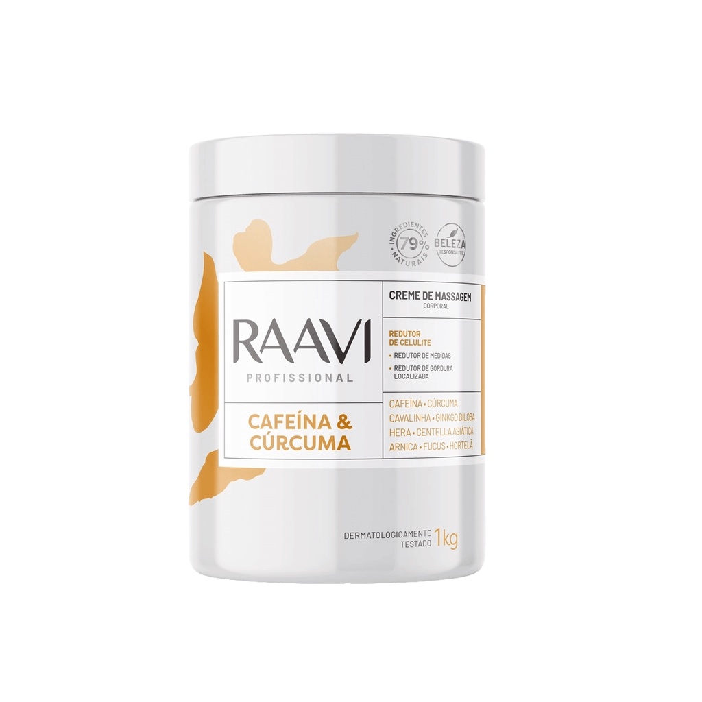 Imagem do produto Raavi Creme Massagem Cafeína & Cúrcuma 1kg