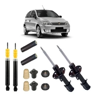4 Amortecedor+ 4 Kits Corsa Hatch 2002 2003 2004 2005 2006 FRENTE MONTANA