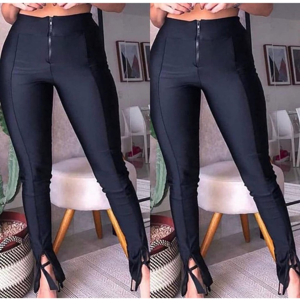 Calça Legging Ziper Preta - Roupas Femininas