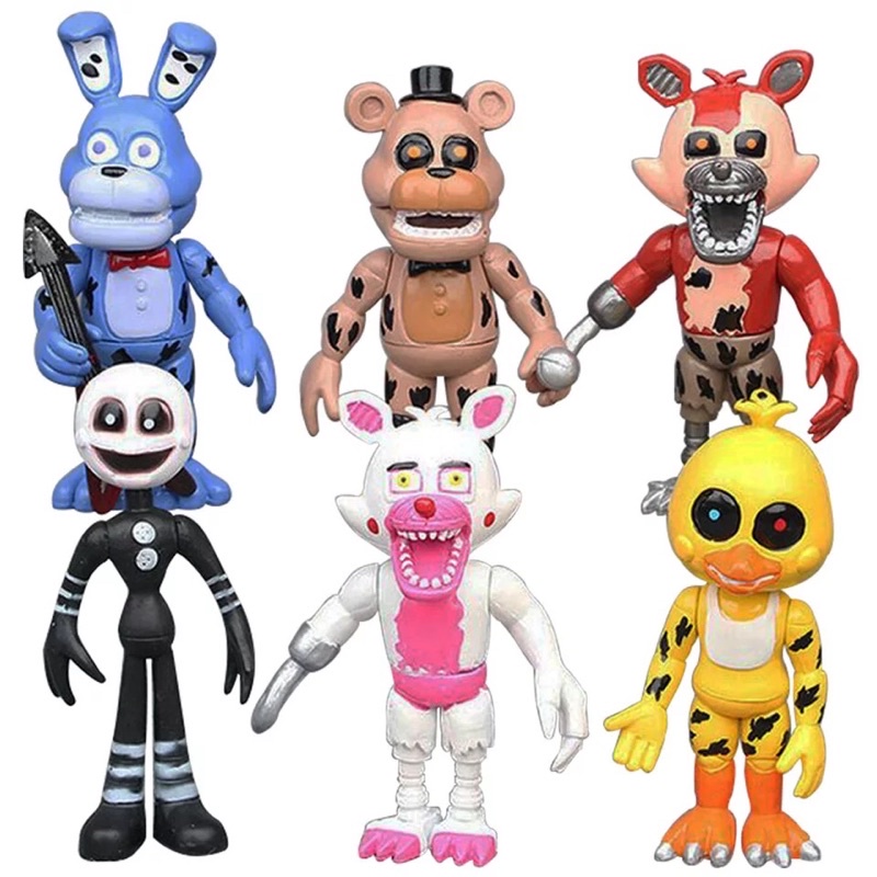 Kit 6 Bonecos FNAF Freddy 10cm | Shopee Brasil