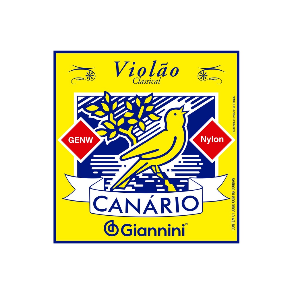 Encordoamento Corda Giannini Violao Nailon Canario Genw