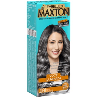 Tinta de cabelo maxton você mais iluminada cinza charcoal .001