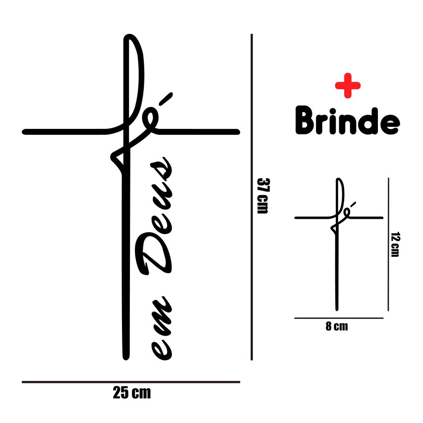 Adesivo Fé Em Deus -Para-brisa Caminhão - 37x25 cm | Shopee Brasil