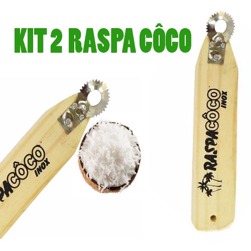 Kit 2 Rapa Raspa Raspador de Côco Cabo 32 Cm de Madeira | Shopee Brasil
