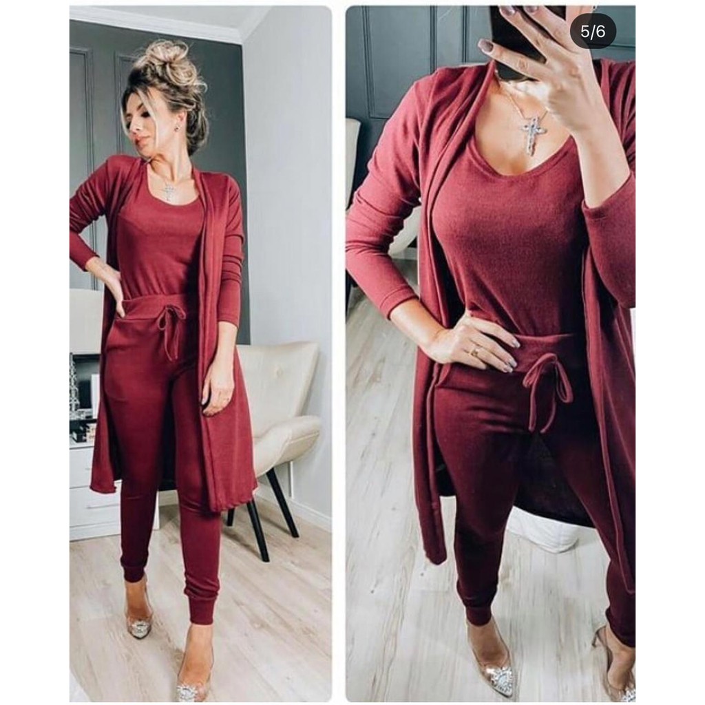 Conjunto calça e sales blusa de frio