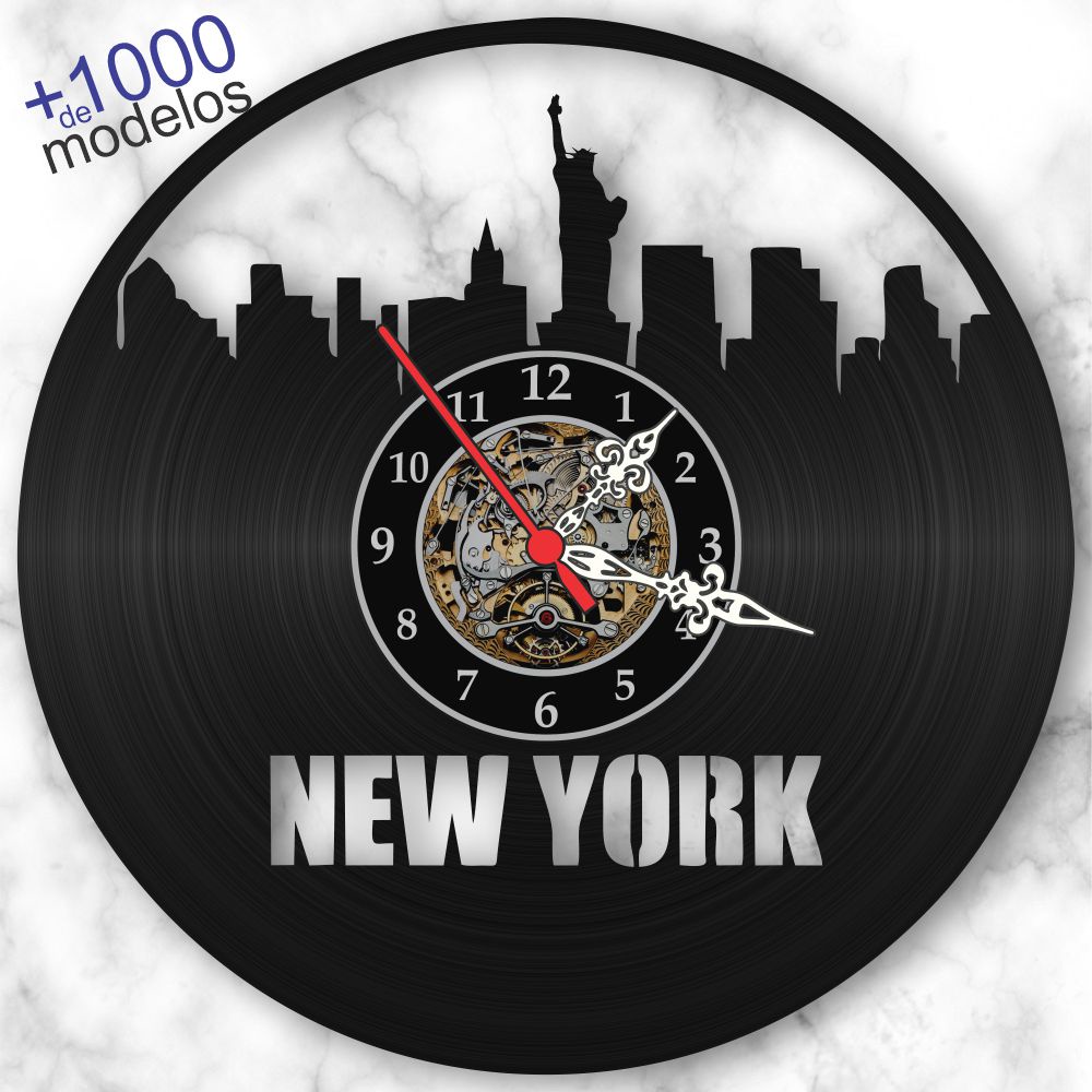 Relógio Nova Iorque New York Cidades Países Eua Vinil Lp
