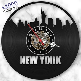 Relógio Nova Iorque New York Cidades Países Eua Vinil Lp