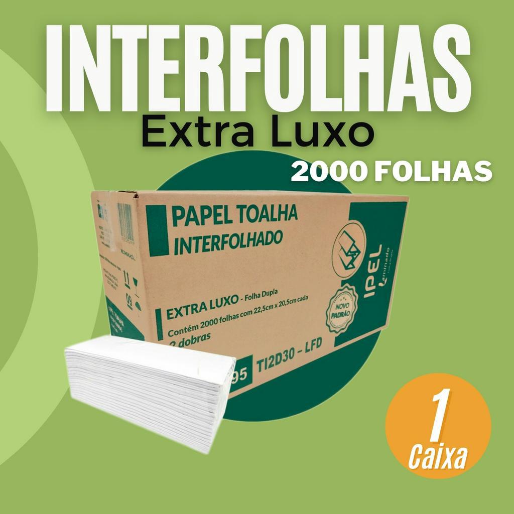 Papel Toalha Interfolhas 20x22 Luxo Kit C/ 3 Pacotes