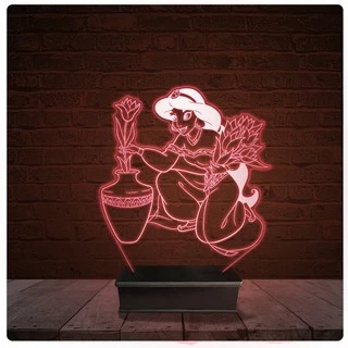 Abajur Luminária Acrílico Led - Jasmine Aladin 04