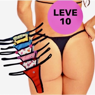 Kit 10 Tangas Fio Dental Calcinha Uma Tira Atacado Revenda