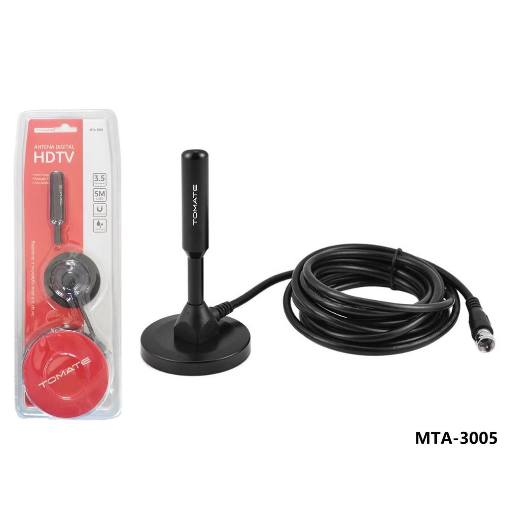Antena Digital Inerna E Xterna Mta-3005 Tomate 5m | Shopee Brasil