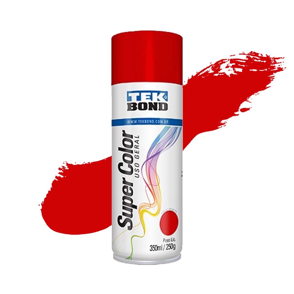 Tinta Spray Tekbond Vermelho 350ml \" Shopee Brasil