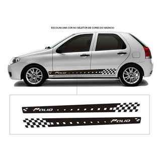 Adesivo Sport Racing Palio 4 Portas Kit Faixa Lateral Fita Acessório
