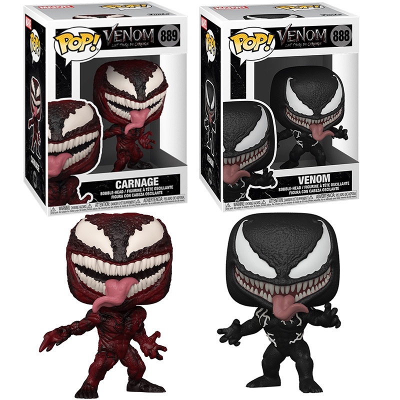 Funko Pop! (Let There Be Carnage) Venom # 888 Carnage # 889 Vinil Action  Figure Brinquedos Modelo Bonecas