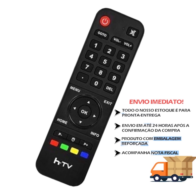 Controle remoto compatível com receptor htv box android 3, 4, 6, 7, HTV 3 HTV 4 HTV 5 HTV 6 HTV 7