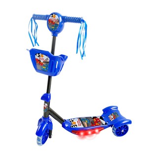 Patinete Corrida Divertida Infantil 3 Rodas Luzes E Cesta