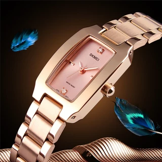 Relógio SKMEI Mulher Casual Quartzo À Prova D'água Rhinestone Steel