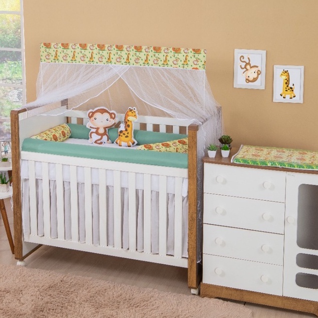 Kit Para Berço Bebe Menino Rolinho 10 Peças Pop Safari | Shopee Brasil
