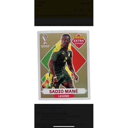 SADIO MANÉ BORDÔ (Base) - EXTRA LEGEND (Senegal) - Figurinha