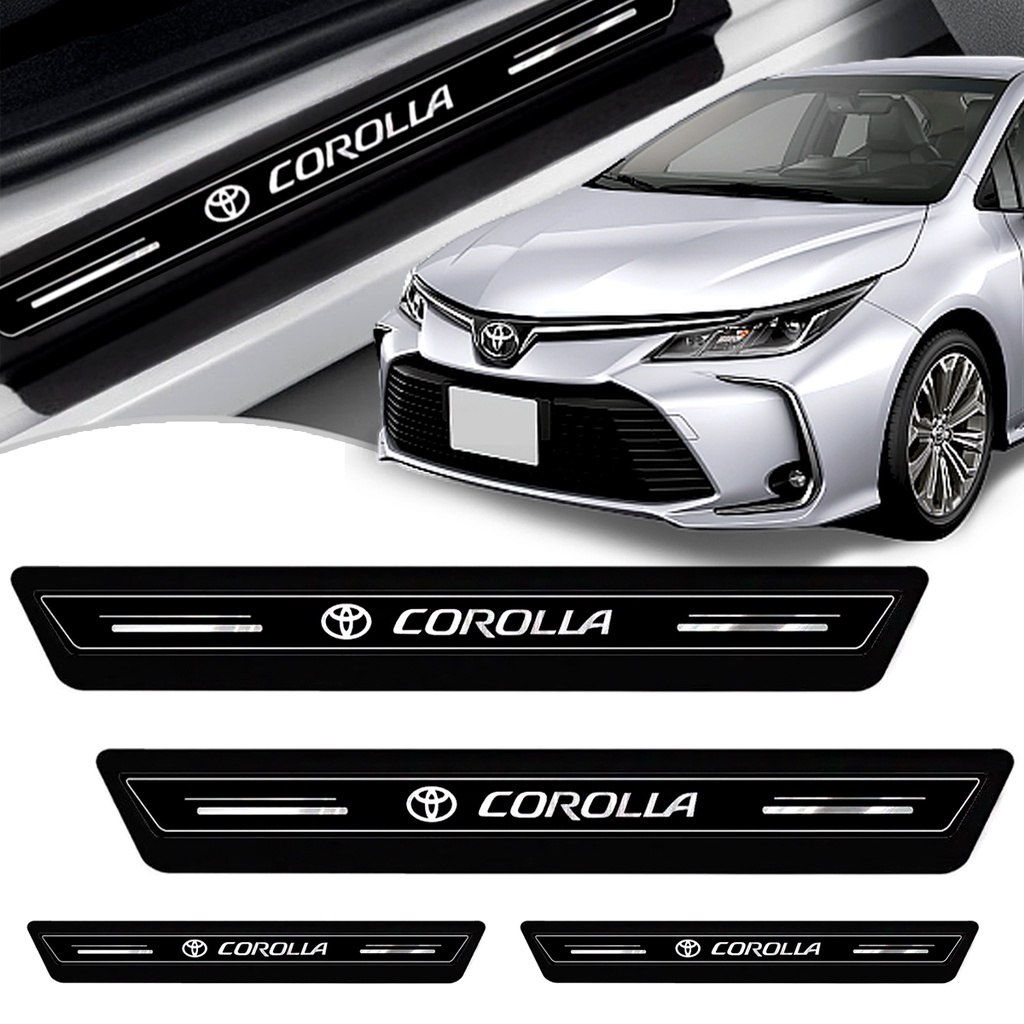 Kit Soleira Protetor Porta Platinum Toyota Corolla 2016 2017 2018 2019 ...