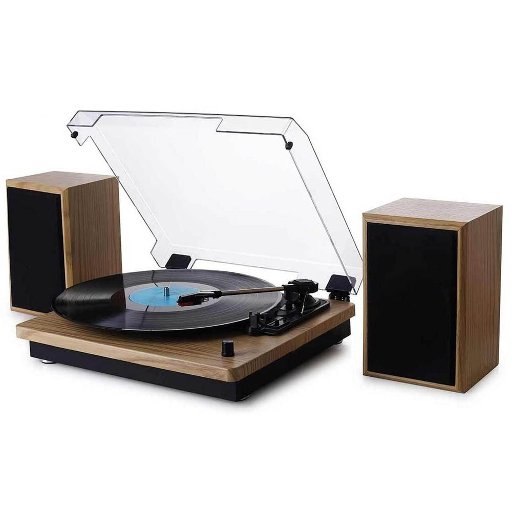 Vitrola Toca Discos De Vinil Retrô Bluetooth 2 Caixa de Som | Shopee Brasil