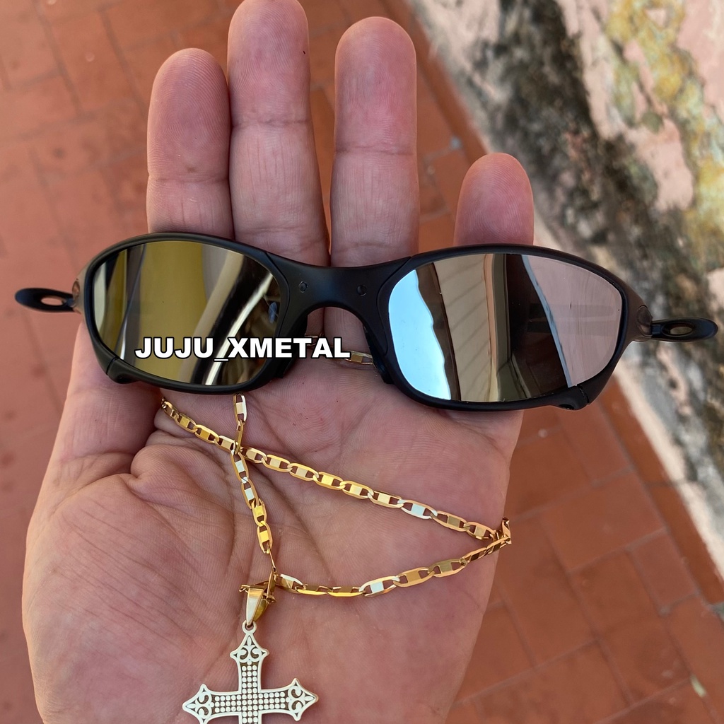 Double Shox Oculos de Sol Mandrake Preto lente Azul Xmetal