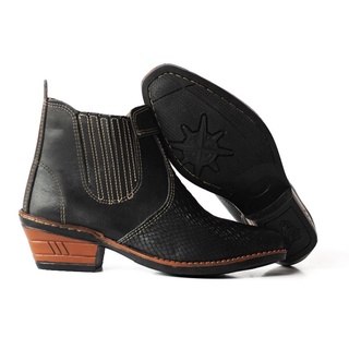 Bota Masculina Country Rodeio Couro Legítimo Sola Carrapeta Promoção