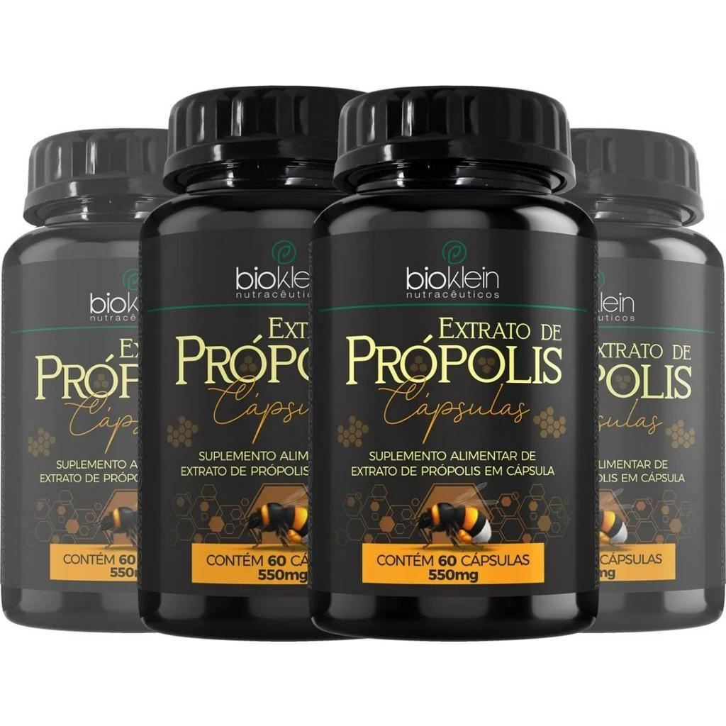Extrato de Própolis 550mg 240 Cápsulas (4x60) Bioklein 