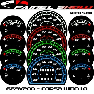 Acetato Translucido Corsa Wind Painel Sem Contagiros RPM Mostrador Show cod 669v200