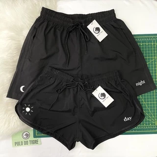 Conjunto Kit Namorados Casal Dia e Noite Mozão Moda Praia Verão Tactel em Elastano