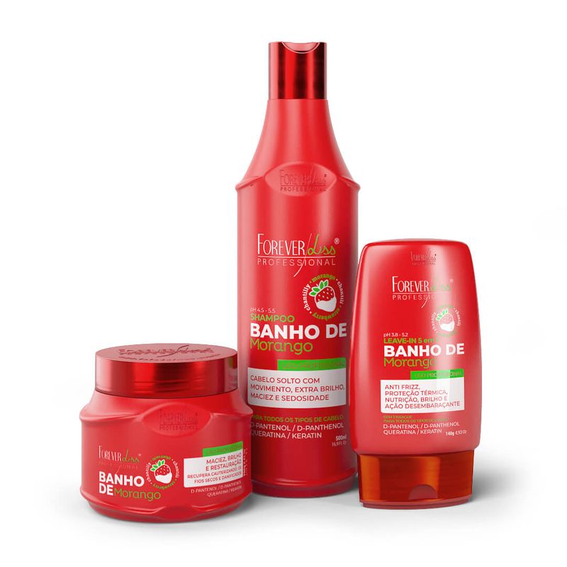 Forever Liss Kit Completo Banho De Verniz Morango Shopee Brasil