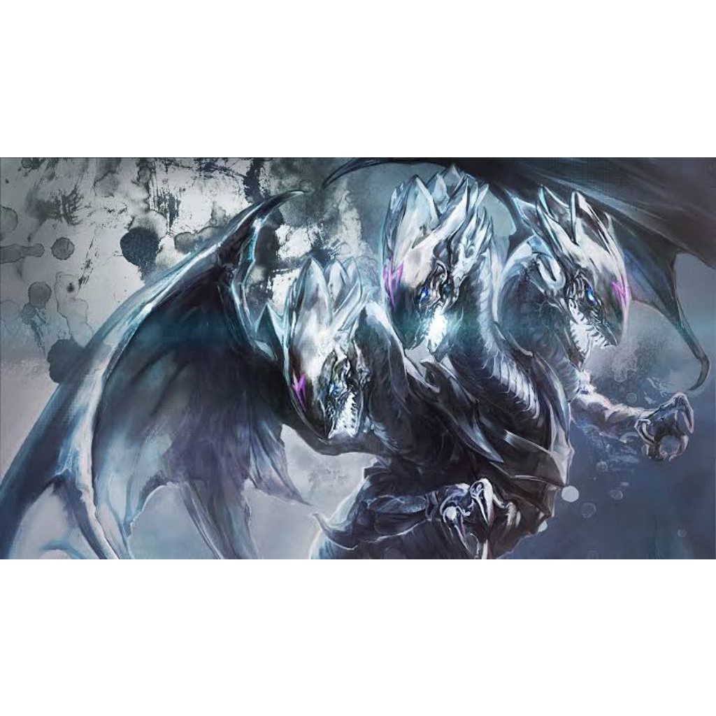 Mousepad Gamer Dragão Branco de Olhos Azuis (58cm x 30cm x 3mm)