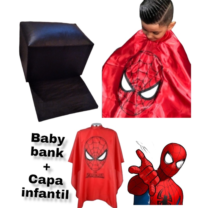 baby bank puff infantil pra cadeira de barbeiro assento criança
