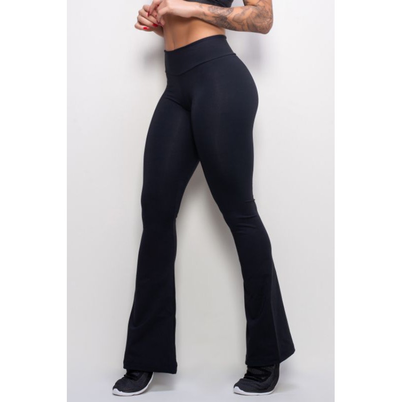 Calça cheap elastano flare