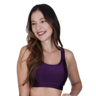 Top Fitness Cropped de Academia Plus Size 3D Nicole - Cinza