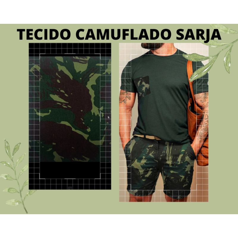 Tecido store sarja exercito