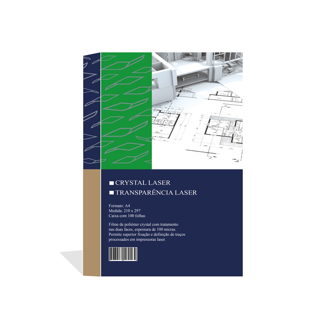 Transparência Laser Sem Tarja Crystal A4 25 Folhas