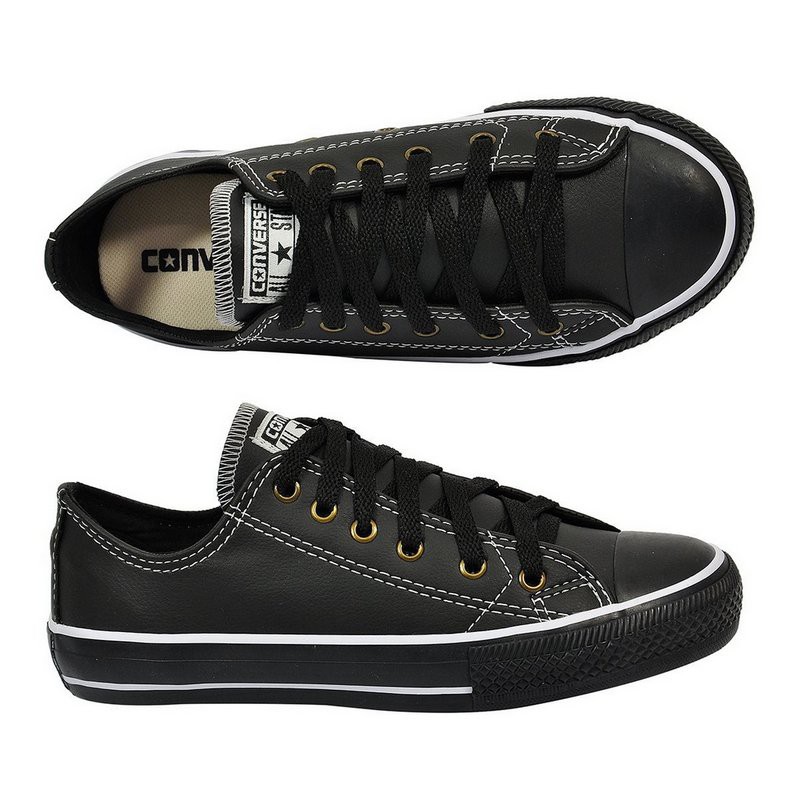 All star preto store de couro feminino