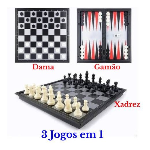 Jogo De Xadrez E Dama Tabuleiro Oficial Madeira 39 Cm Gaveta